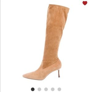 Manolo Blahnik suede camel heels